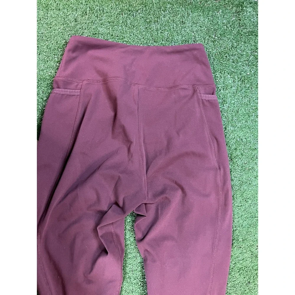 Gymshark Workout Yoga Full Length Leggings Maroon Women's Size‎ Small SM